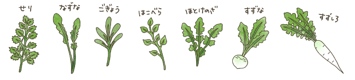 今週のTOPIC『1月【七草粥】～根も葉も食べられる健康野菜～』